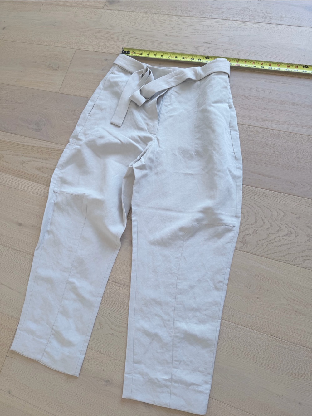 Banana Republic Light Beige Belted Trousers